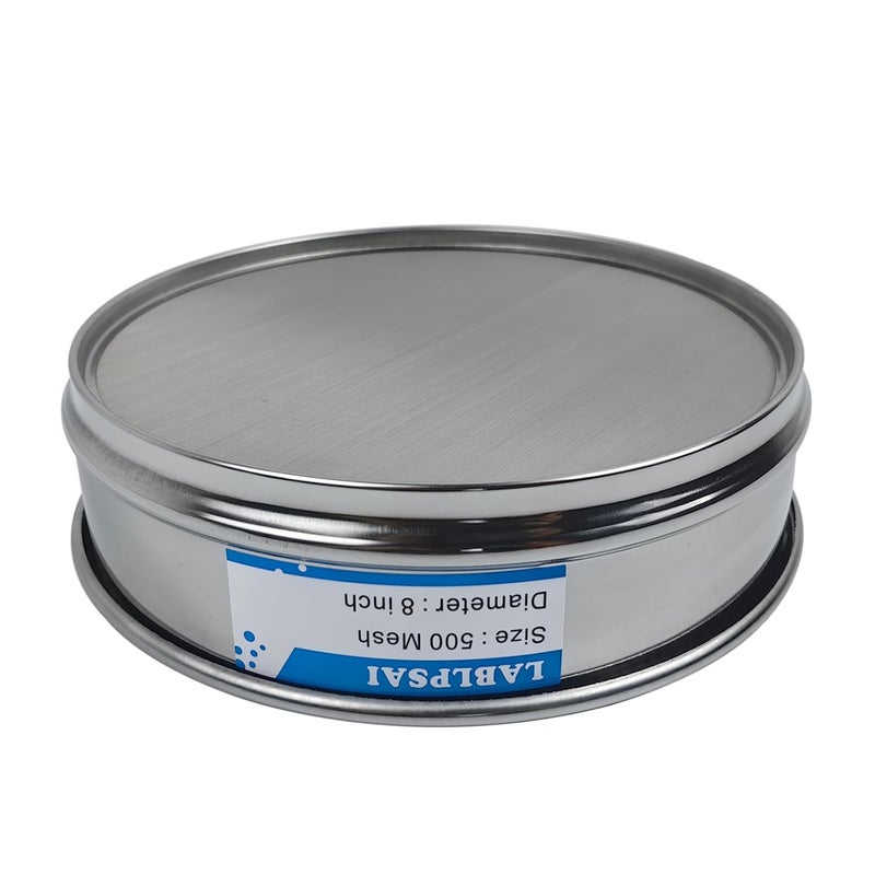 LABLPSAI 500 Mesh Lab Sieves 8" Diameter 304 Stainless Steel Wire Cloth Test Sieve for Industrial Laboratory Home - Image 2
